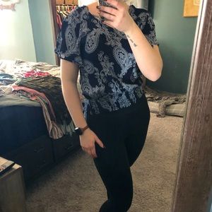 Navy blue dressy tee